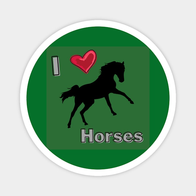 I Love Horses Magnet by livmilano